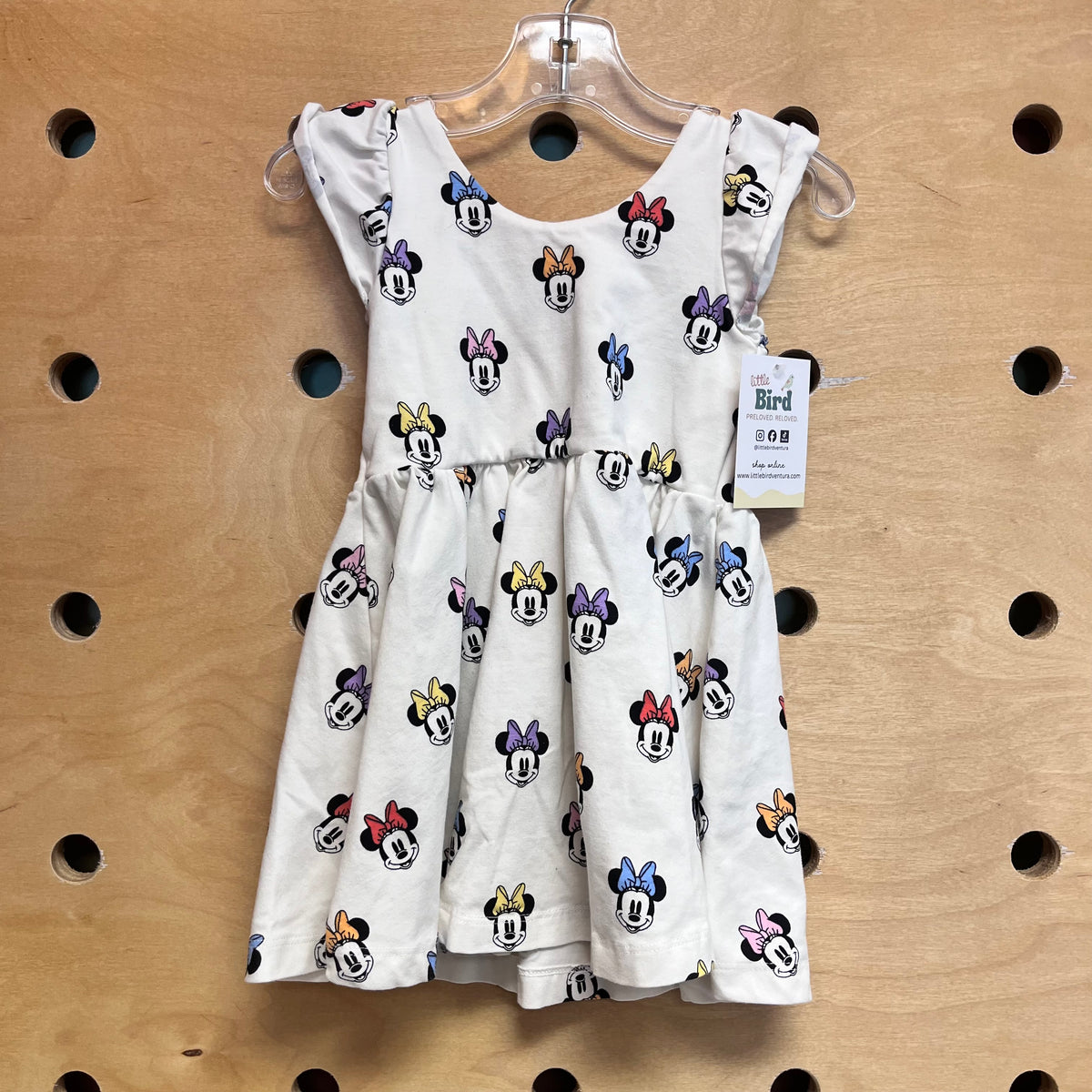 Cream All Over Minnie Print Dress