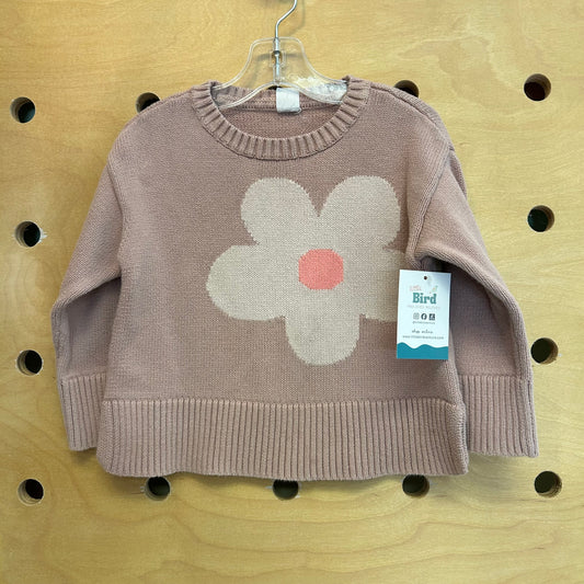 Mauve Flower Knit Sweater