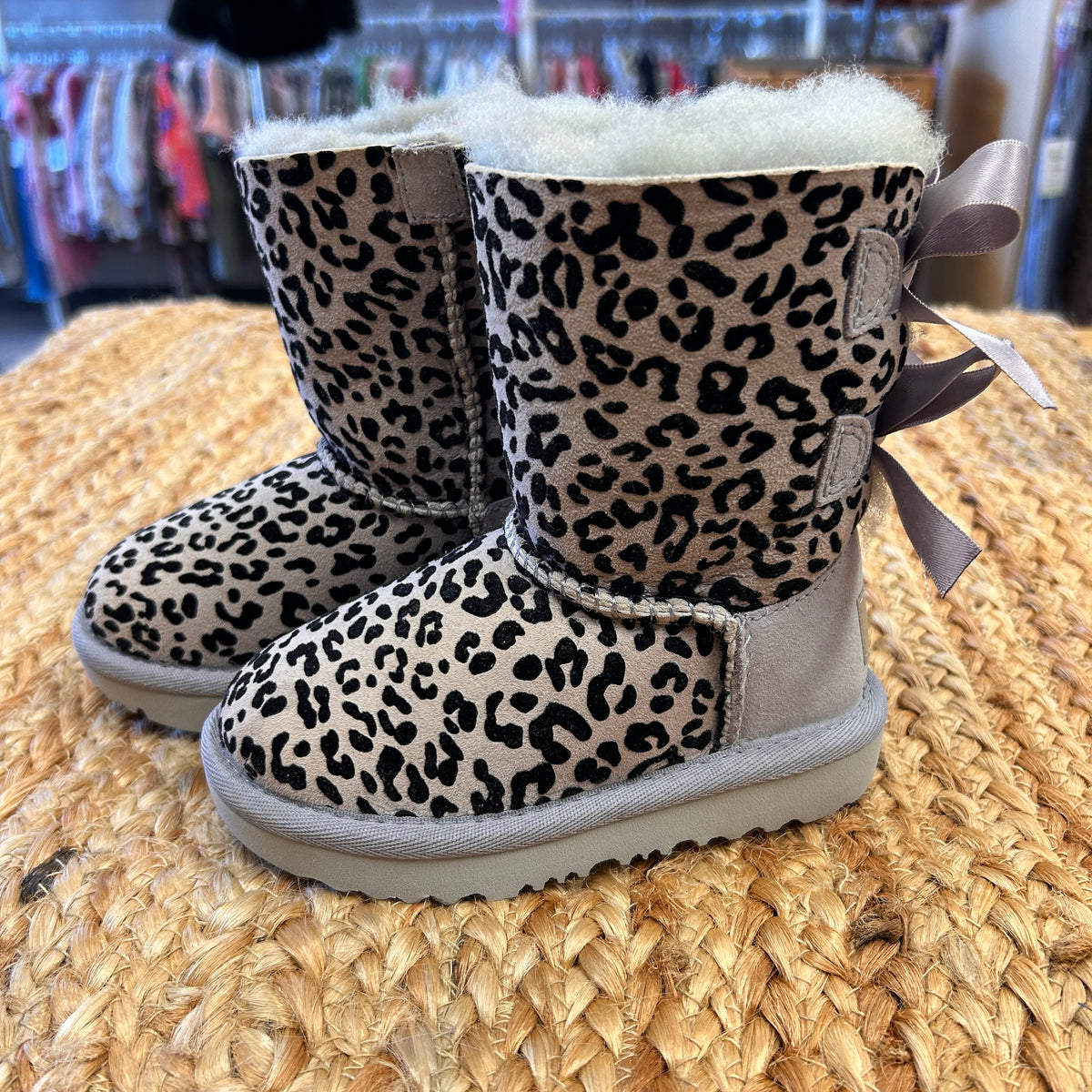 Leopard Bailey Bow Boots