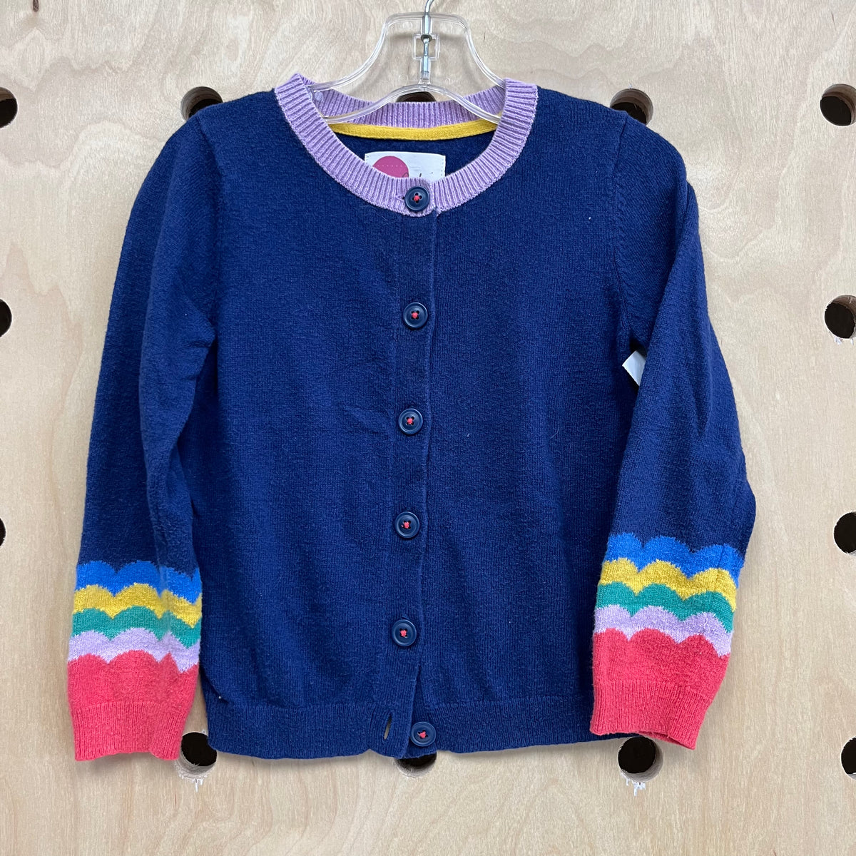 Blue Colorful Sleeve Sweater