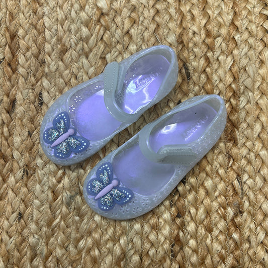 Purple Butterfly Jelly Mary-Jane Flats
