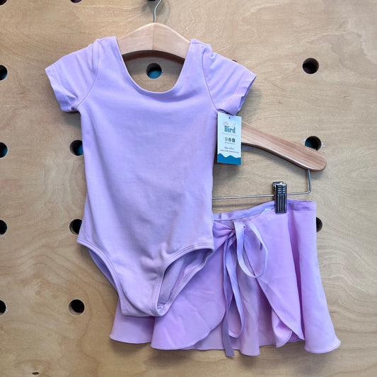 Lavender Leotard+Wrap Skirt
