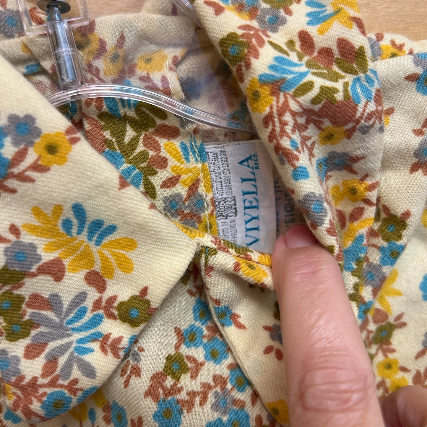 Viyella Yellow Floral Wool Blend Shirt