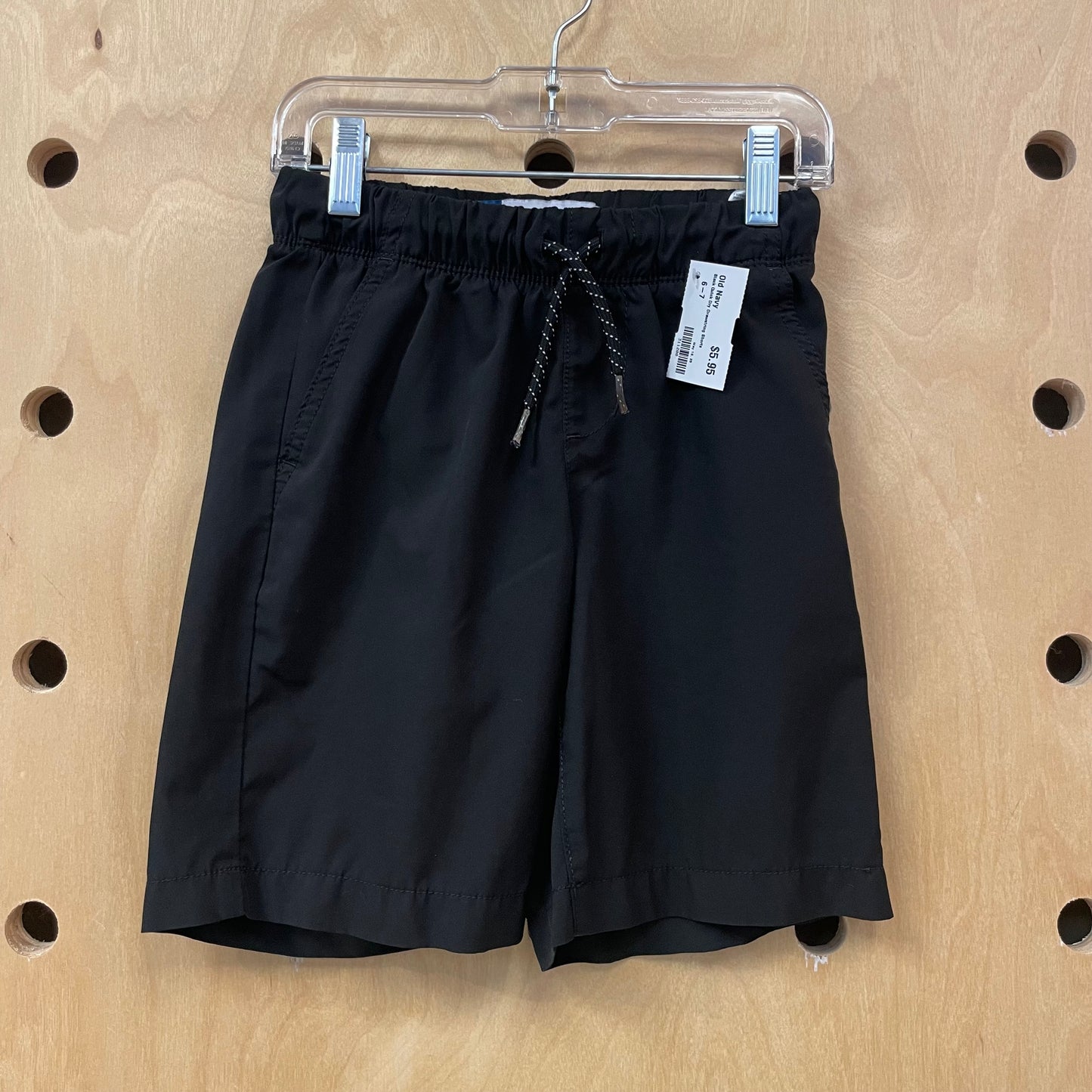 Black Quick Dry Drawstring Shorts