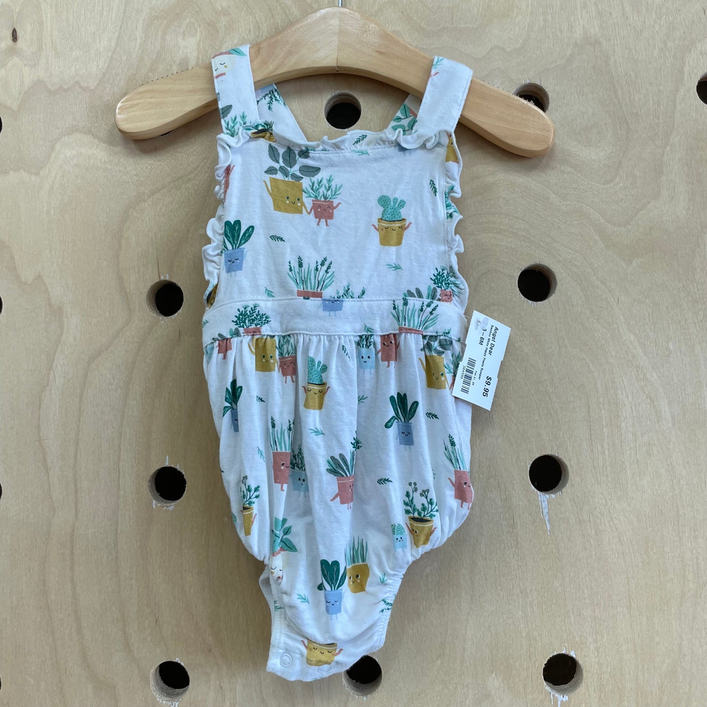 Bamboo White Happy Plants Romper