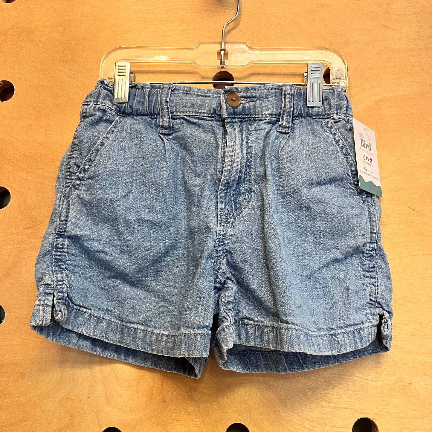 Light Wash Soft Denim Shorts