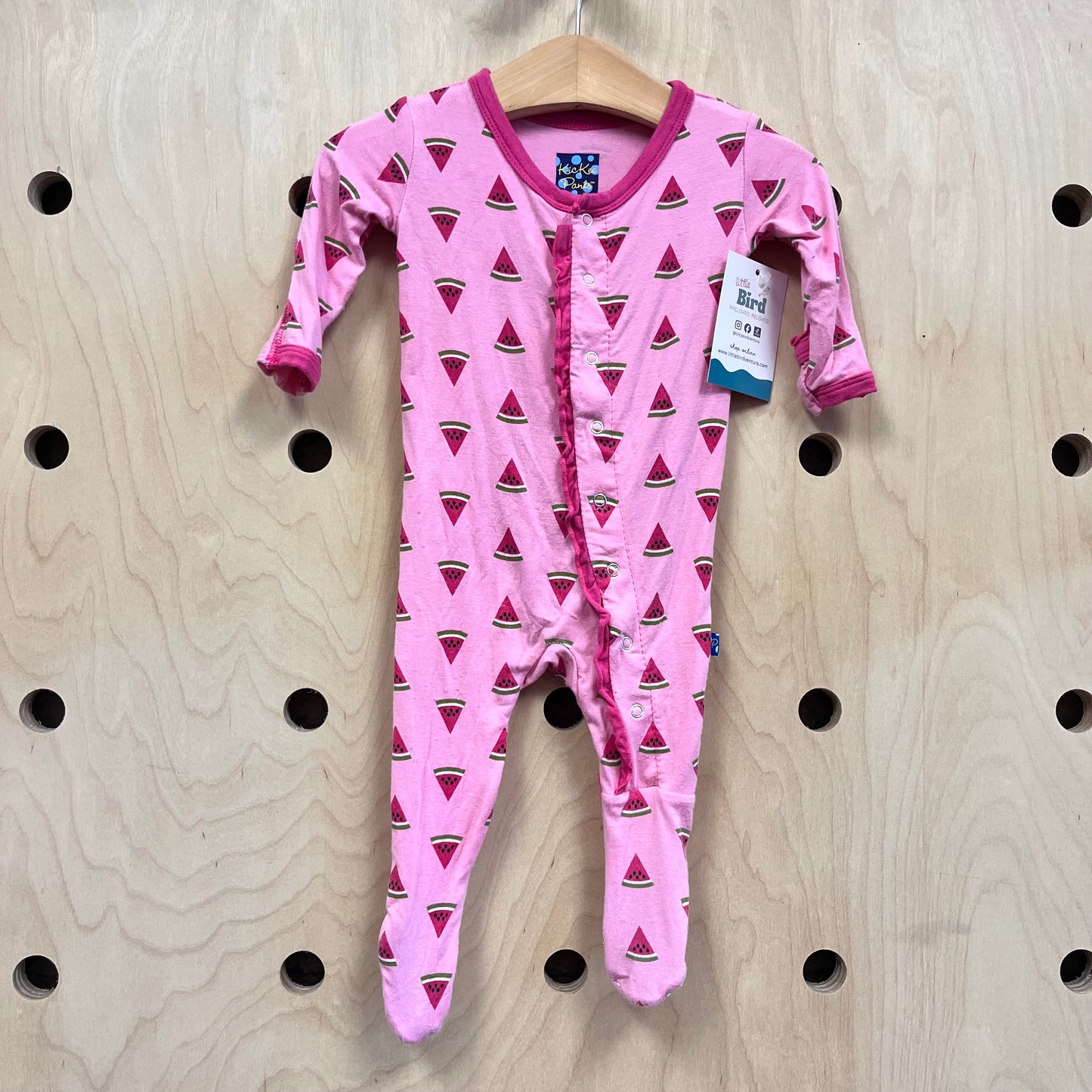 Pink Watermelon Bamboo Footies