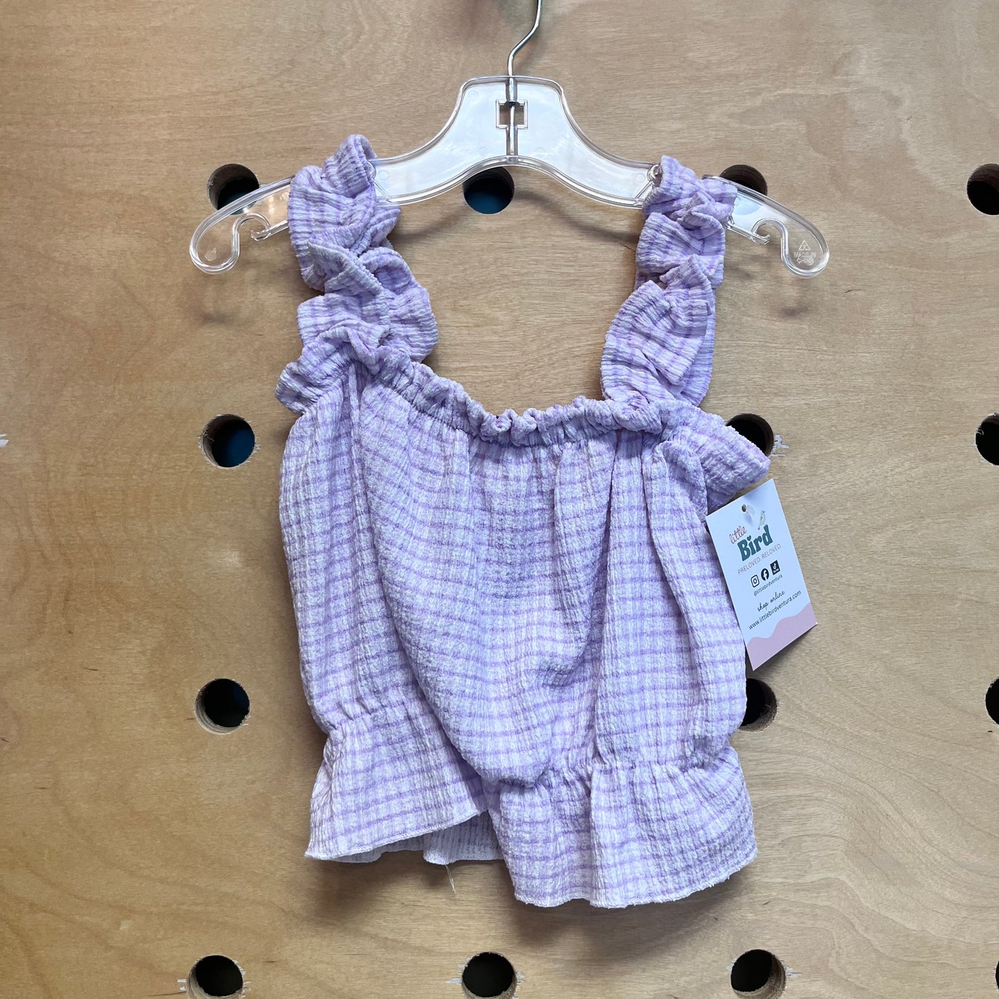Lavender Striped Textured Tank
