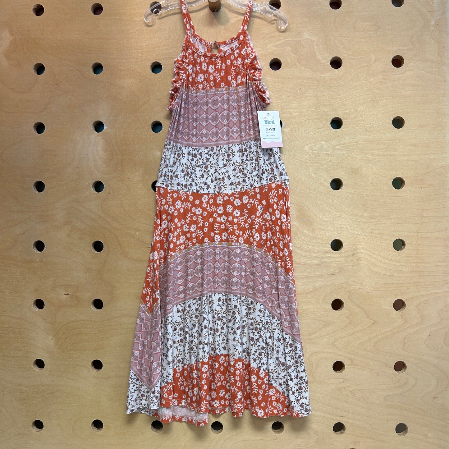 Pink/Orange Floral Dress