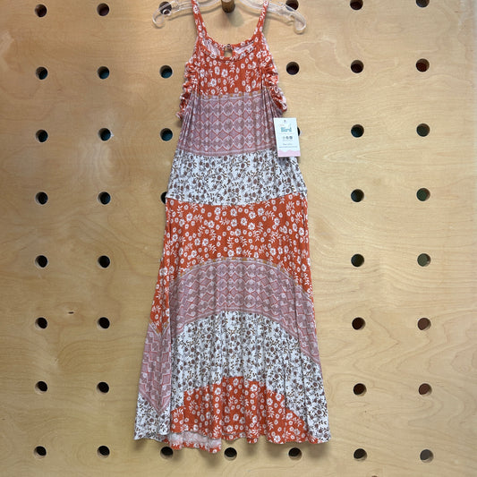 Pink/Orange Floral Dress