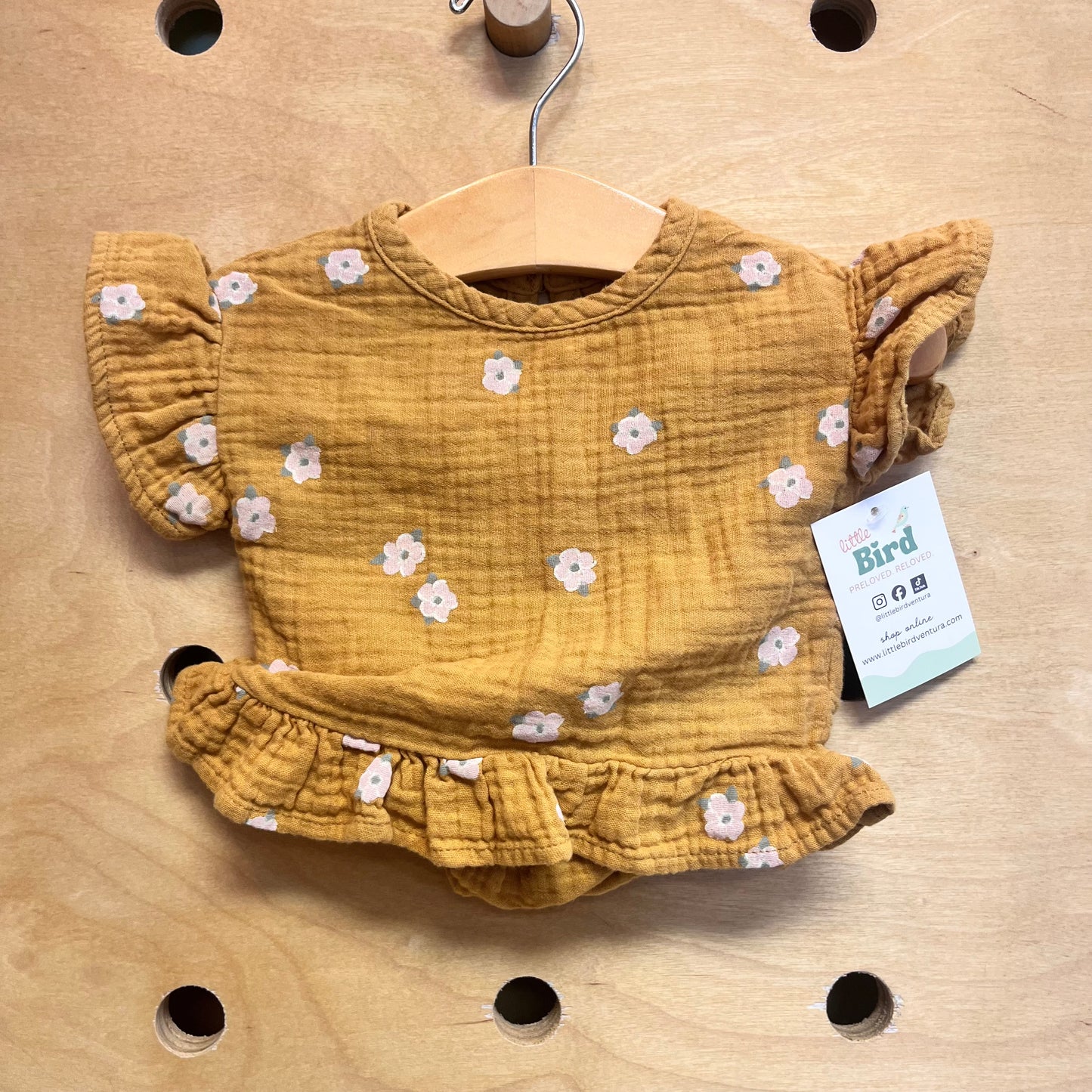 Mustard/Pink Gauze Outfit