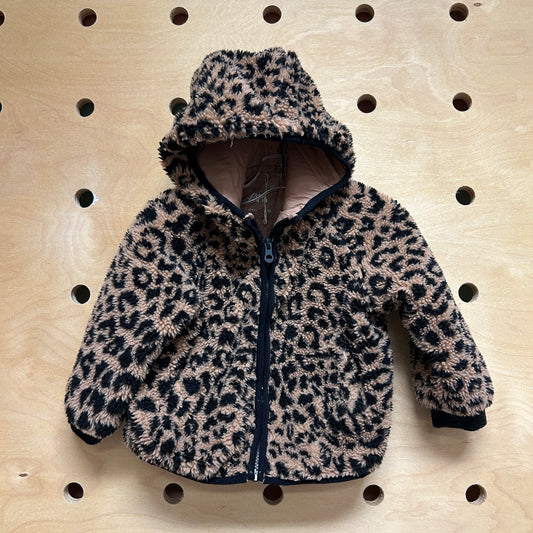 Leopard Print Sherpa Jacket