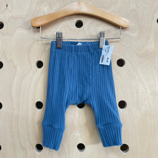 Organic Blue Ribbed Pants
