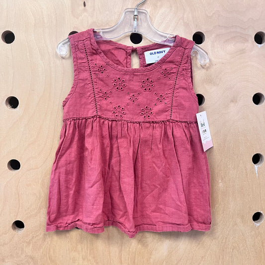 Dusty Pink Eyelet Tank
