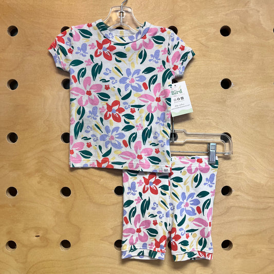Organic White Floral Pajamas