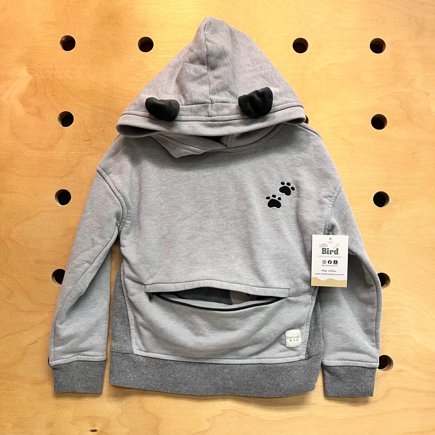 Grey Dog Plushie Hooded Pullover