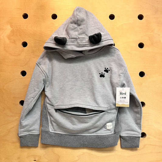 Grey Dog Plushie Hooded Pullover
