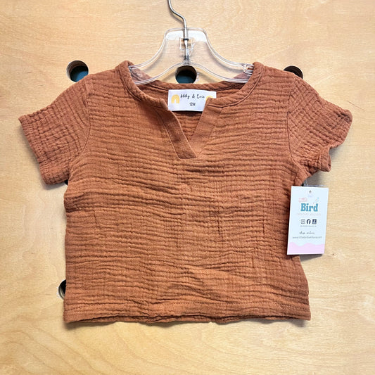 Brown Gauze Tee
