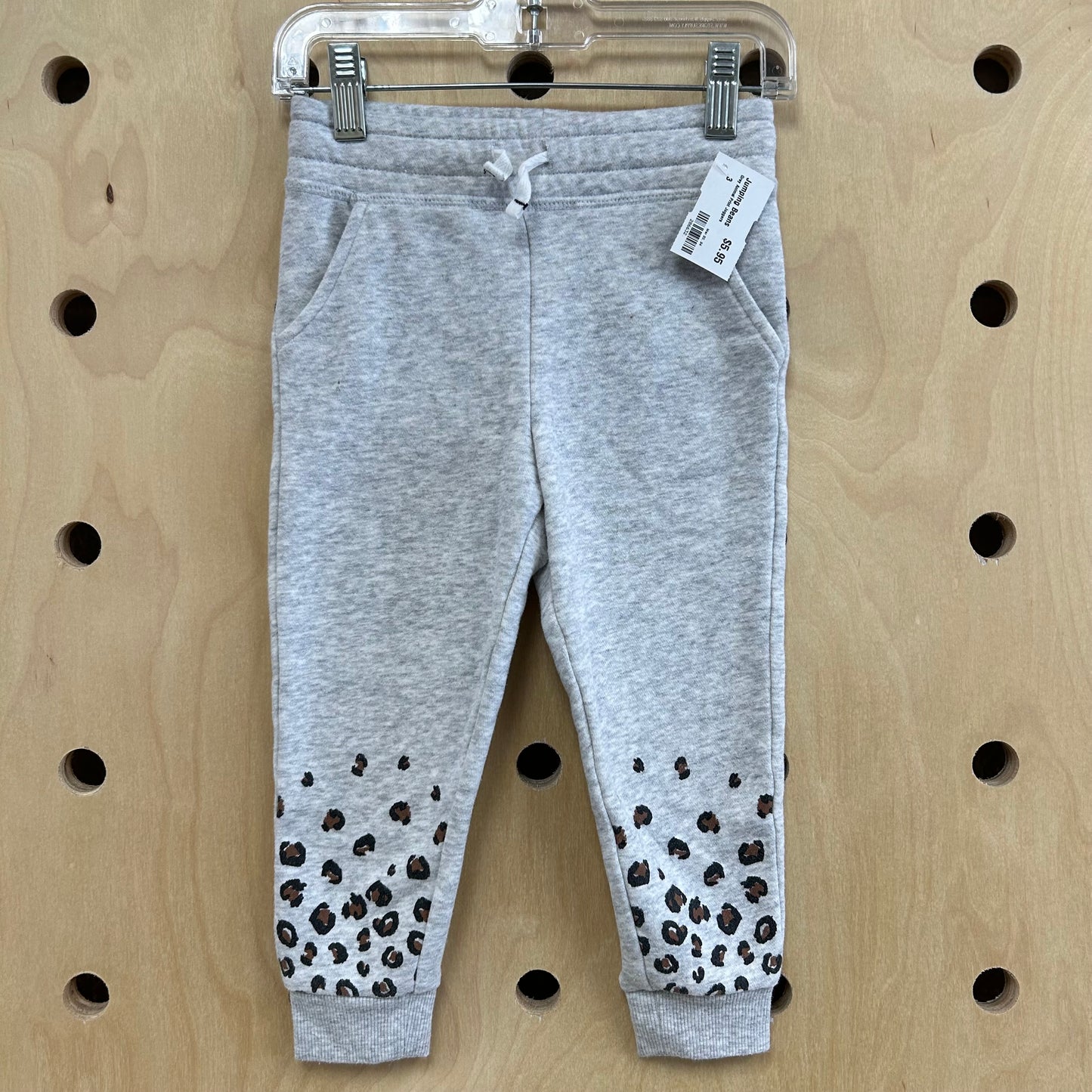 Grey Animal Print Joggers