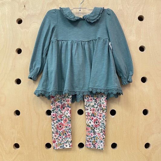 Green + Floral Outfit