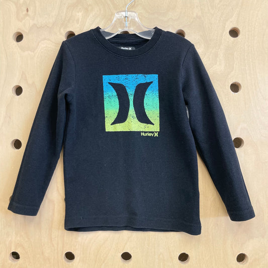 Black  Thermal Logo Long Sleeve