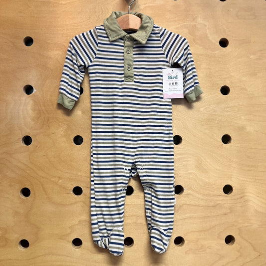 Striped Polo Bamboo Footies