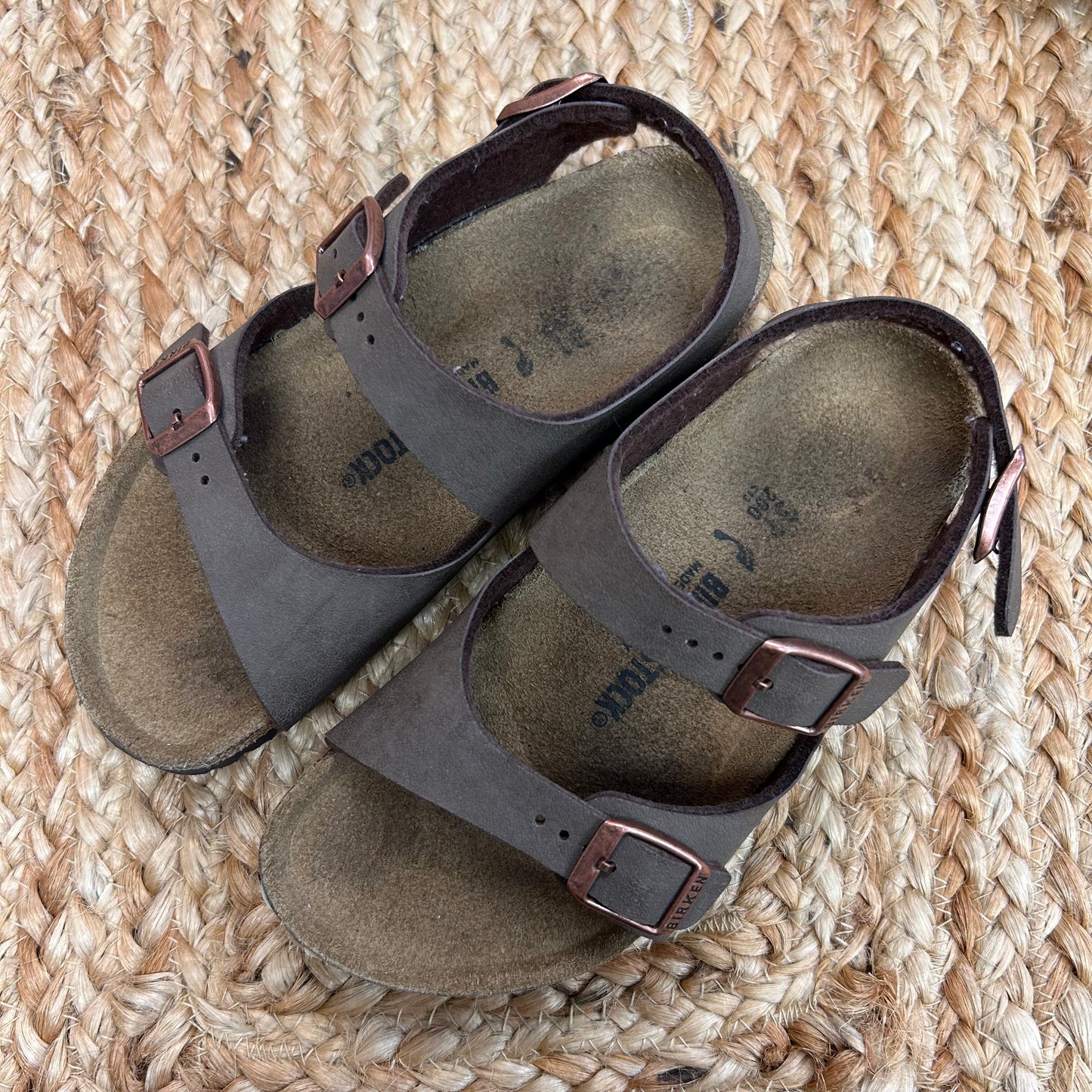 Mocha Roma Buckle Cork Sandals