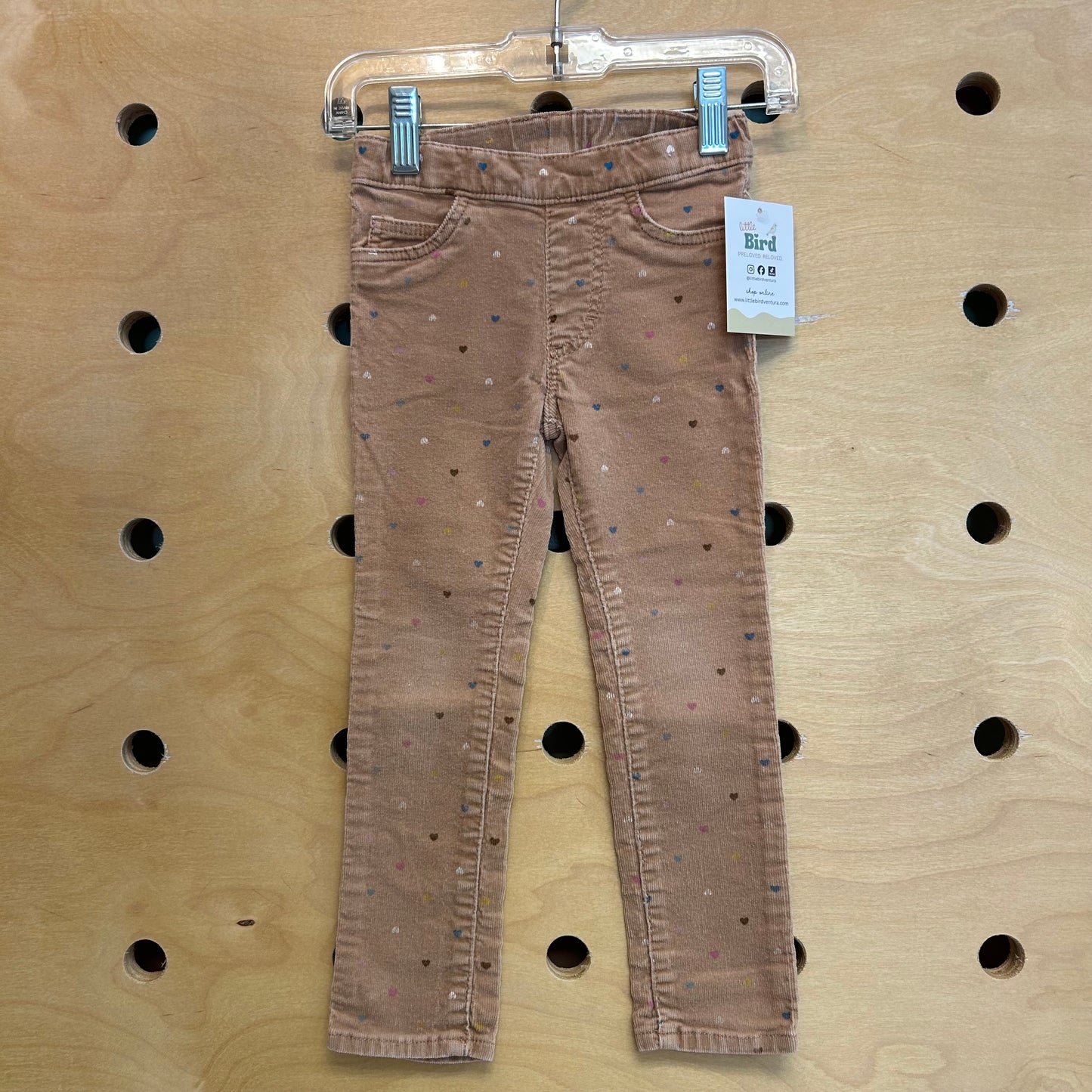 Brown Cord Hearts Pants