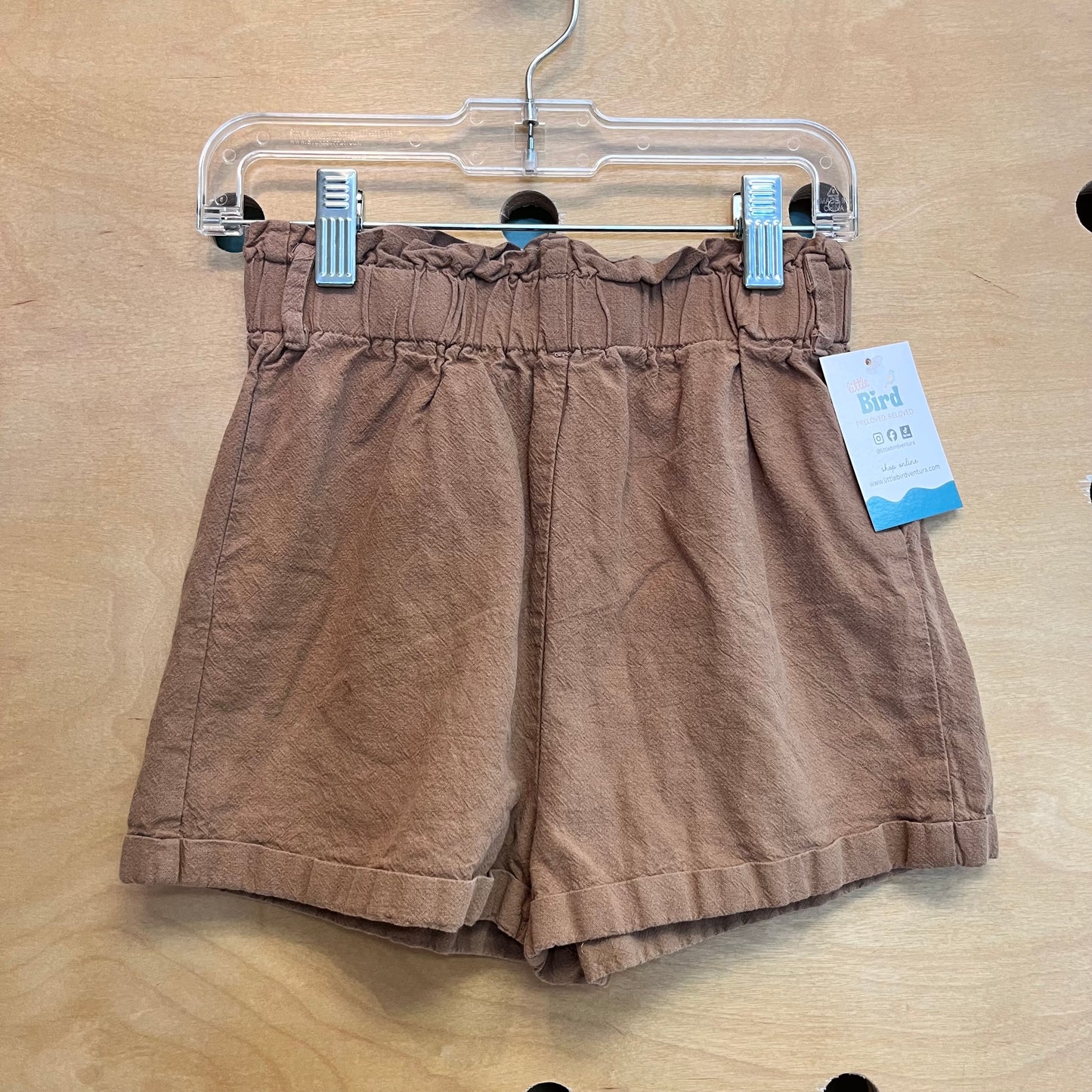 Brown Linen Soft Shorts