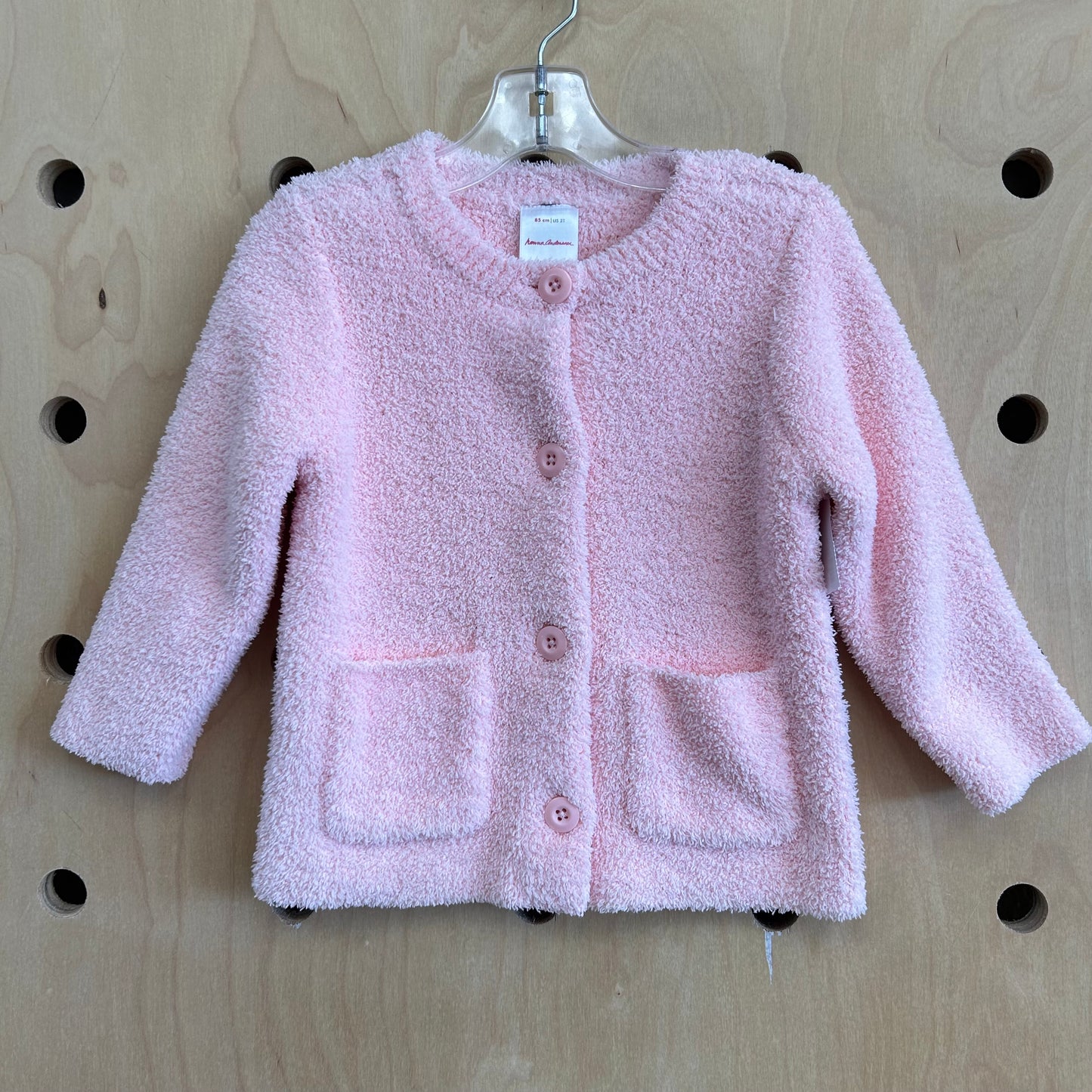 Pink Fuzzy Cardigan
