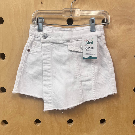 White Denim Skorts