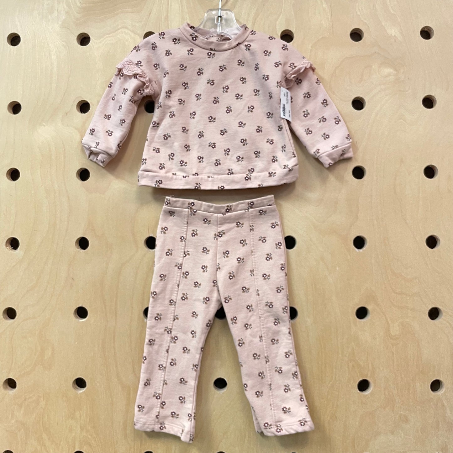 Pink Floral Fleece Outfit
