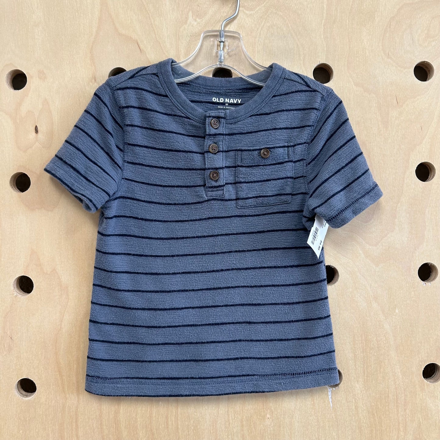 Blue Striped Henley