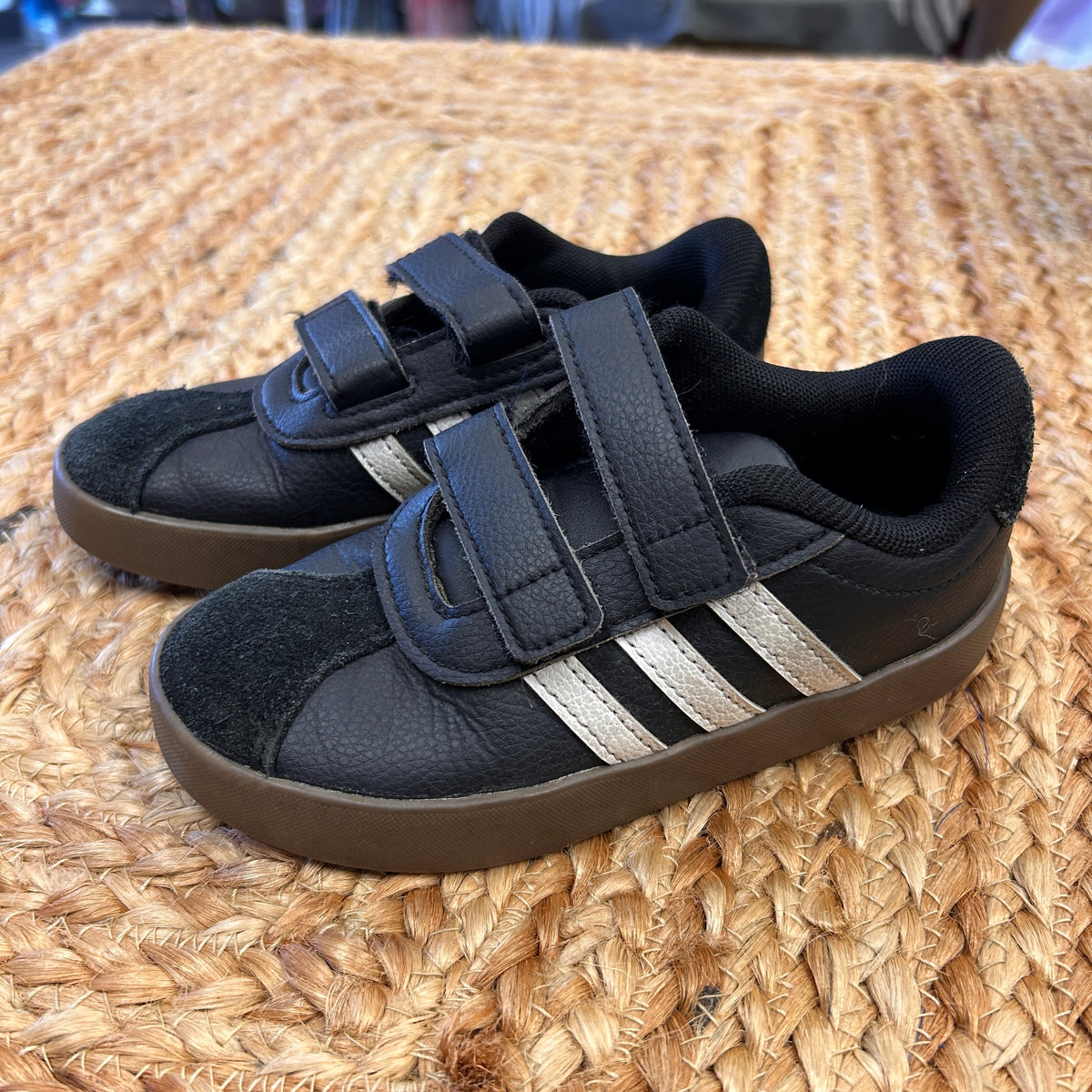 B & W Velcro Suede Toe Shoes