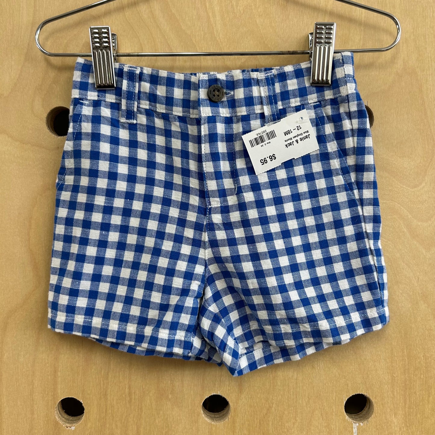 Blue Gingham Shorts