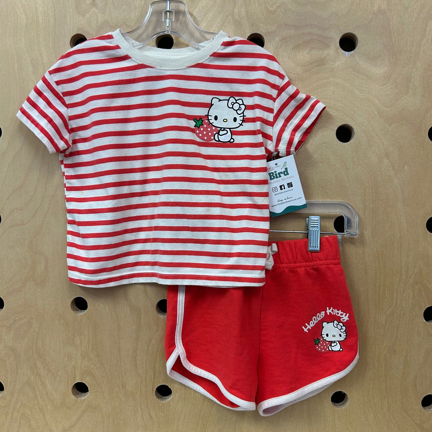 Red Striped Hello Kitty Outfit