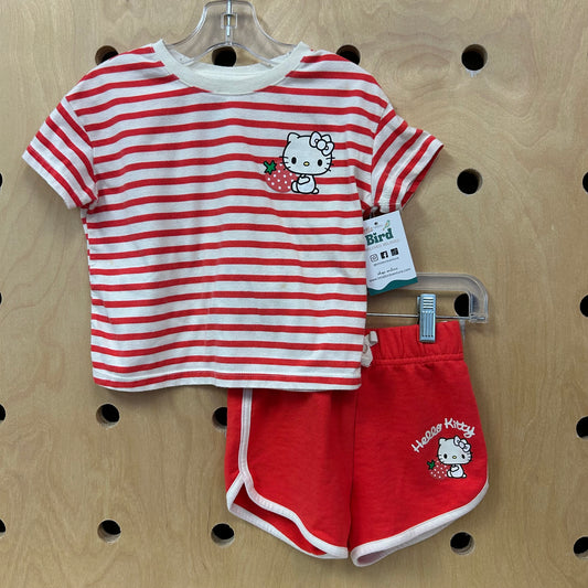 Red Striped Hello Kitty Outfit
