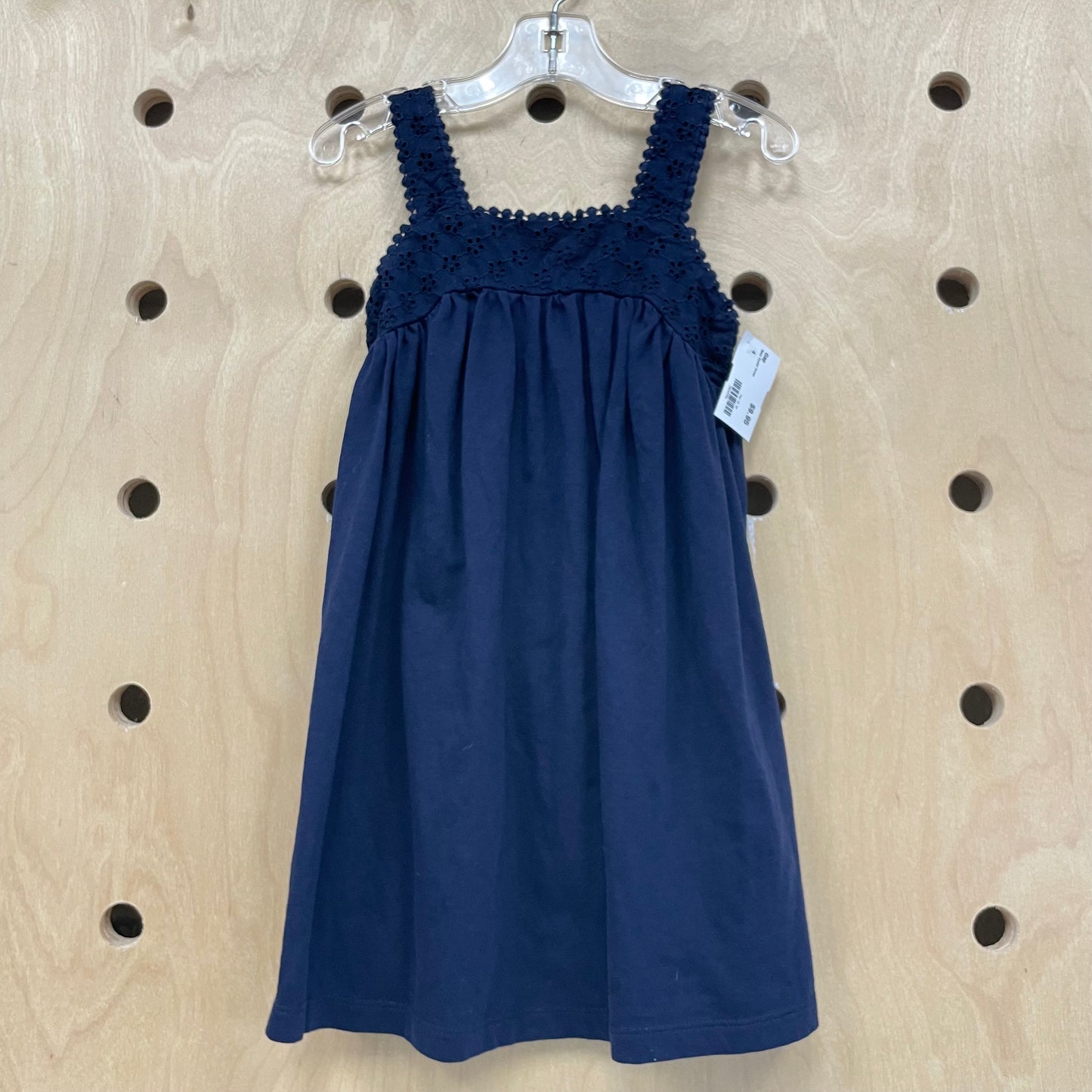 Navy Eyelet Dress