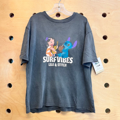 Grey Surf Vibes Lilo & Stitch Tee