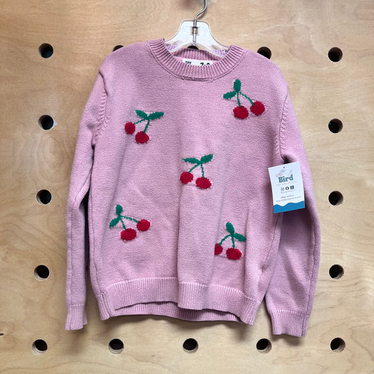 Pink/Red Cherries Knit Pullover