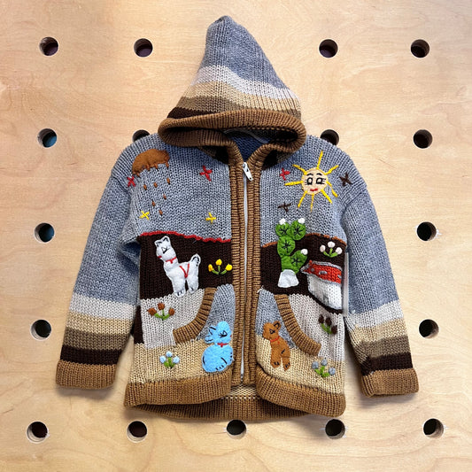Brown/Grey Peruvian Animals Sweater