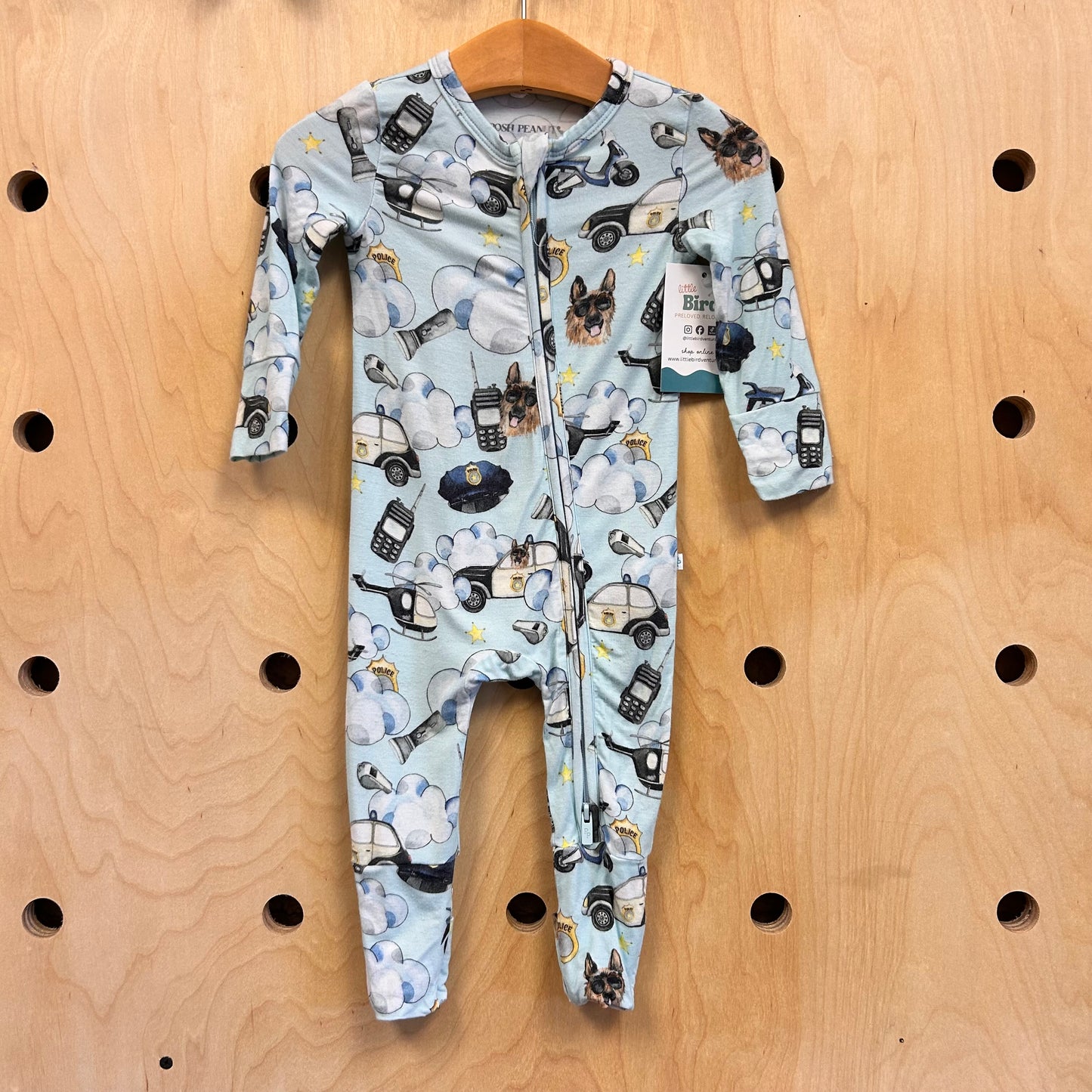 Blue Police Bamboo Footies