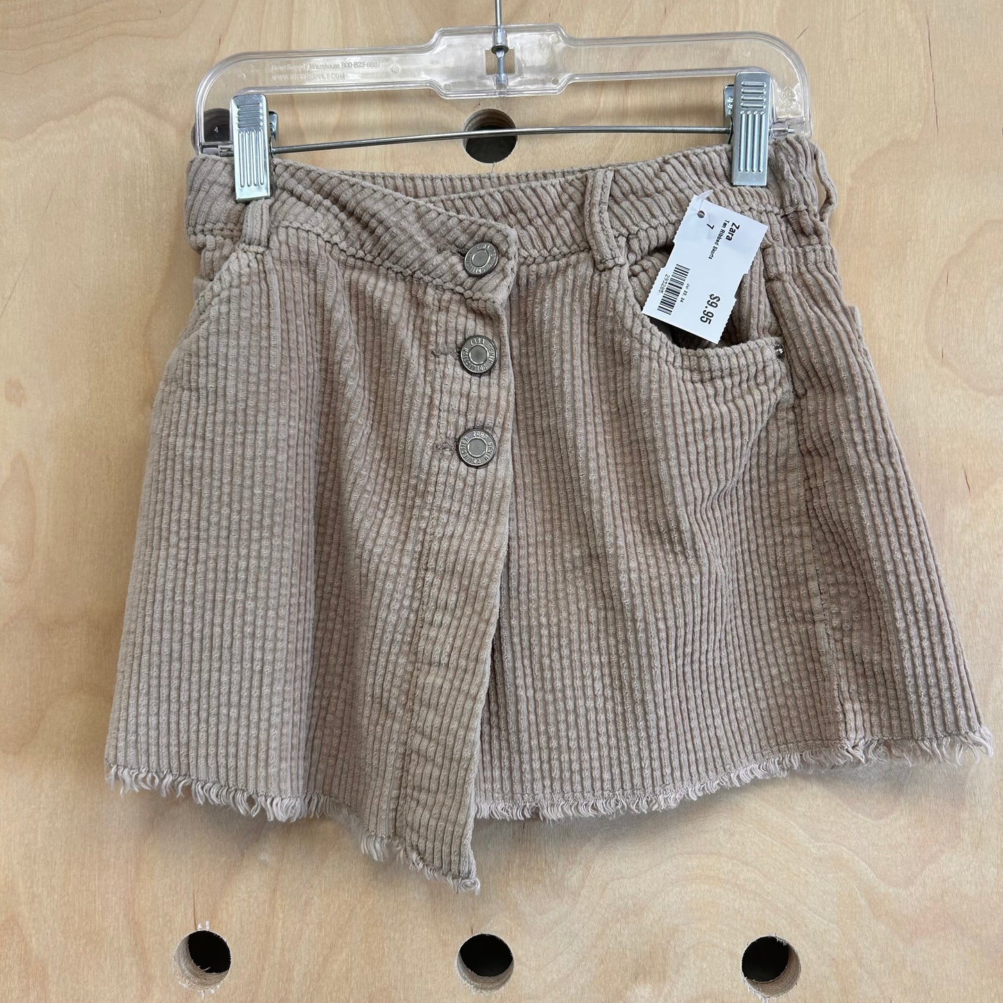 Tan Ribbed Skorts
