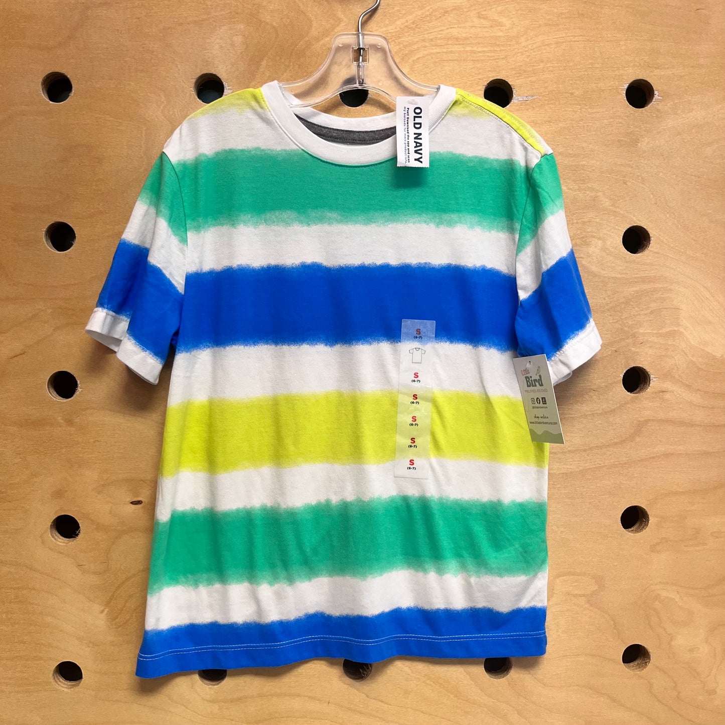 Blue/Yellow Striped Tee NEW!