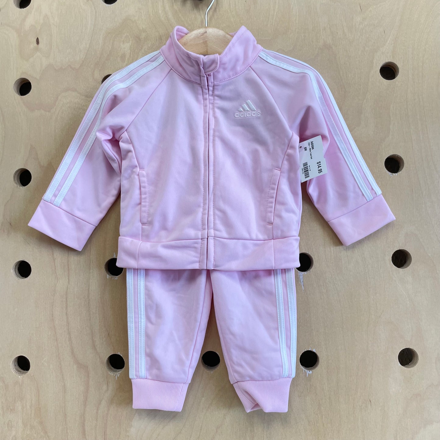 Pink + White Track Suit
