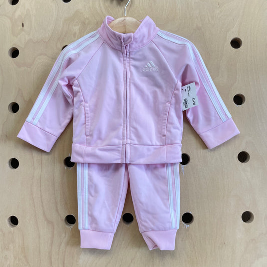 Pink + White Track Suit