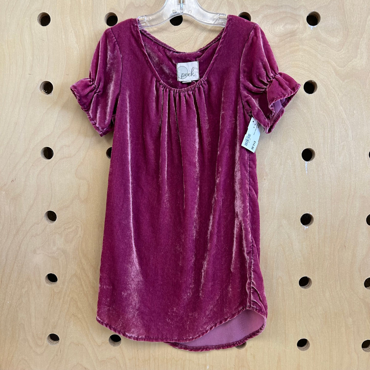 Cranberry Velour Dress