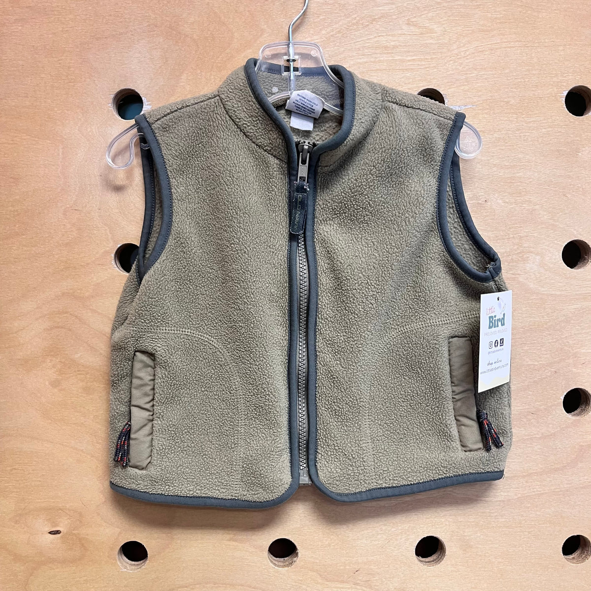 Green Fleece Vest Y2K
