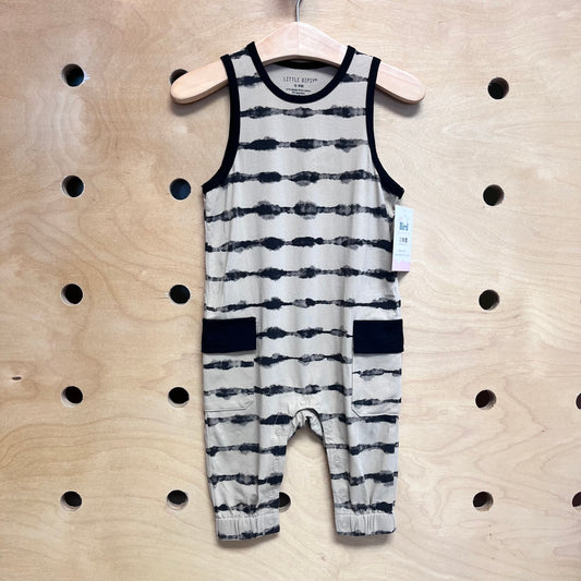 Black/Tan Modal Blend Romper