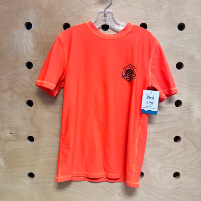 Bright Orange Wave/Logo Swim Shirt